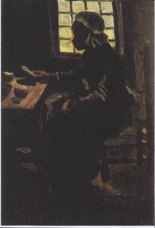 Vincent Van Gogh Peasant woman eating France oil painting art
